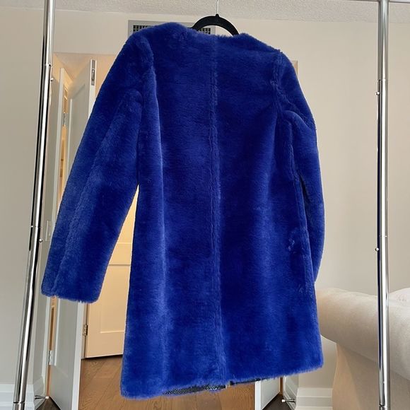 Guess Los Angeles reversible faux fur coat vegan leather size XS - Picture 5 of 12